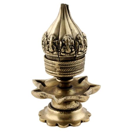 Lotus Shape Brass Oil Lamp For Diwali 