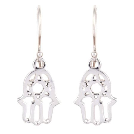 Hand Of Fatima 92.5 Sterling Silver Earrings