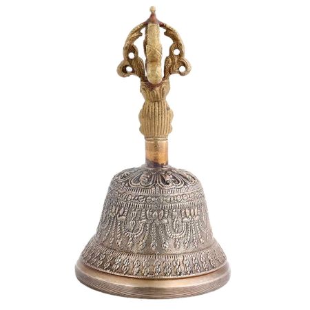 Goddess Face Buddha Brass Meditation Dorje Ghanta Bell