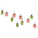 Pink Olive Green Combo Glass Tiny Christmas Hanging Set of 25