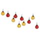 Yellow Red Round Combo Glass Tiny Christmas Hanging Set of 25