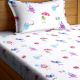 SWHF Chic Home Kids 180 TC Cotton Single Bedsheet with One Pillow Covers (Monsters Hunt)