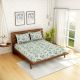 Spaces 104 TC Cotton Double Bed Sheet with 2 Pillow Covers In Blue
