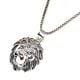 92.5 Sterling Silver Lion Face Pendant For Men and Women
