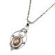 Golden Semi precious Engraved 92.5 Sterling Silver Pendant