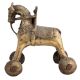 Brass Horse On Wheels Temple Toy