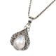 Teardrop Moonstone Embedded 92.5 Sterling Silver Pendant Jewelry