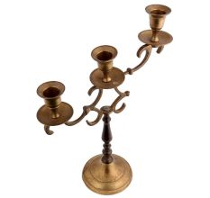 Brass Branch Design Candlestick 3 Candle Holders