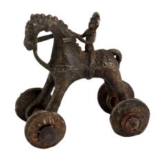 Home Decorative Old Temple Toy Of Horse With A Rider
