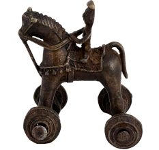 Hand Made Vintage Brass Horse Temple Toy