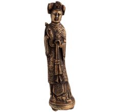 Brass Chinese Queen Statue wearing Expensive clothes