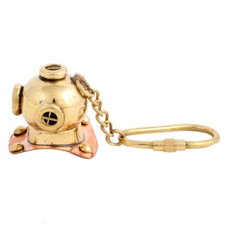 Brass Nautical Diving Helmet With Keychain