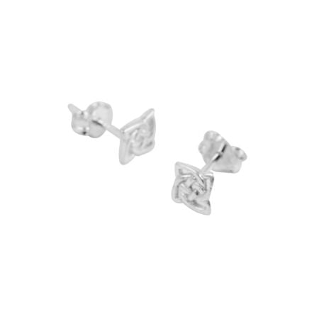 92.5 Sterling Silver Flower Stud Earrings
