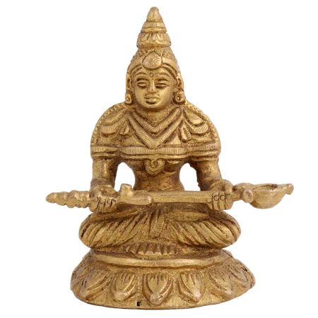 Brass Annapurna Devi  Statue Holding Serving Spoon