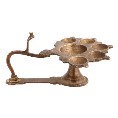 Brass 6 Wick Or Cavity With Cobra Head And Long Handle