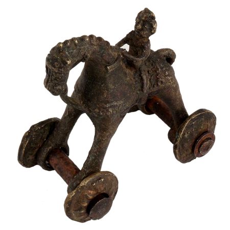 Home Decorative Old Temple Toy Of Horse With A Rider