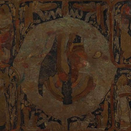 Brass Rectangular Tray  Hand Painted Pharaoh And Chario Pictures