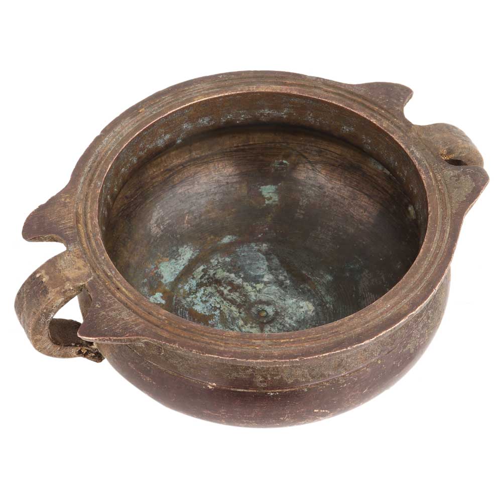 South Indian Brass Urli Bowl With Side Handles