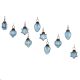 Slate Blue  Combo Glass Tiny Christmas Hanging Set of 25