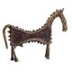 Brass Elongated Horse Tribal Statue