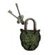 Brass Lion Shape Lock with Keys In Patina Finish