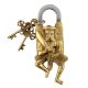 Brass Door Padlock Maratha Warrior Sculpture