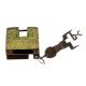 Brass Contemporary Style Lock With Keys In Pair