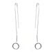 92.5 Sterling Silver Dangler Hoop Weatern Earrings