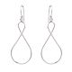 Elegant 92.5 Sterling Silver Twisted Hanging Earrings