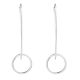 Circle Pendulum 92.5 Sterling Silver Dangle Earrings