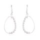 One Sided Silver Beads 92.5 Sterling Silver Hoop earrings