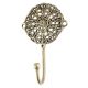 Golden Round Floral Wall Brass Decorative Hook