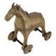 Brass Horse Temple Toy On Wheels