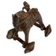 Brass Rider On Horse On Wheels Temple Figure