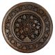 Copper Chiseled with Floral Leafy Designs Wall Hanging plate