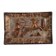 Hand Painted Egyptian Brass Decoration Tray Animal Hunting Scene