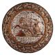 Brass Plate Egypt Animal Hunting Scene Wall Hanging