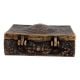 Old Brass Chinese Inscription Engraved Rectangular Box