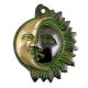 Brass Designer Sun Moon Wall  Art With Patina