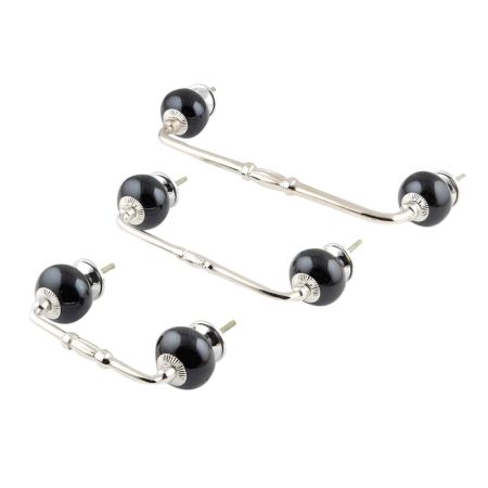 Black Round Ceramic Bridge Handles