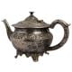 Ornate Brass Short Tea Or Coffee Pot With Stout In Silver polish