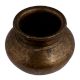 Brass Holy Water Pot With Carved Floral Design