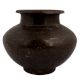 Brass Worship Pot With Carved Floral Design