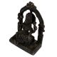 Black Brass Goddess Laxmi Statue On Chowki And Prabhavali