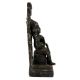 Black Brass Goddess Laxmi Statue On Chowki And Prabhavali