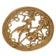 Brass Tribal Couple Round Wall Art With Tribal Design