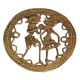 Round Brass Dhokra Art Depicting Tribal Folk Dancers