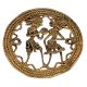 Brass Dancing Couple Dhokra Art With Rope design Border