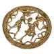 Bell Metal Craft Tribal Figurine RoundÂ Brass Wall Art