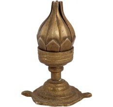 Brass Lotus Flower Rotating Candle Holder